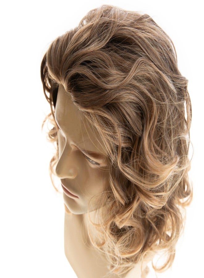 Wiwige Long Blonde Wig for Men Long Curly Wavy Wig for Males Synthetic Layered Party Halloween Cosplay Hair Wig - Image 5